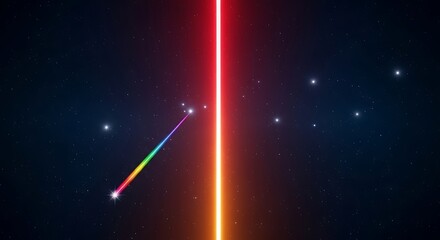 Vibrant Laser Beam in Space