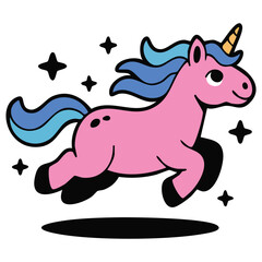 Fototapeta premium Groovy horse character for greeting cards and posters vector design