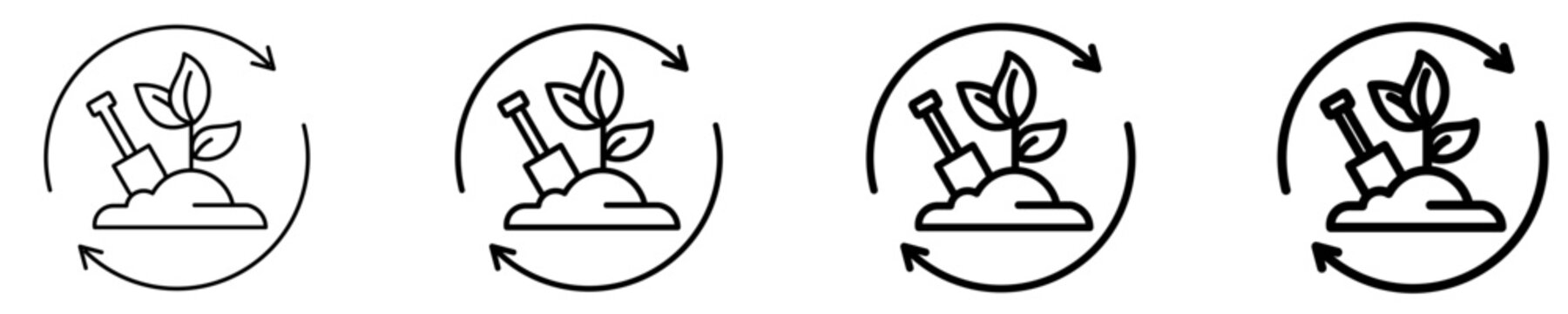 Regenerative Agriculture  Icon Set Different Style Collection
