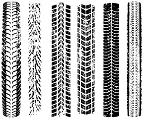 PNG street skid marks overlay on transparent background. Rubber streak texture for urban car art.