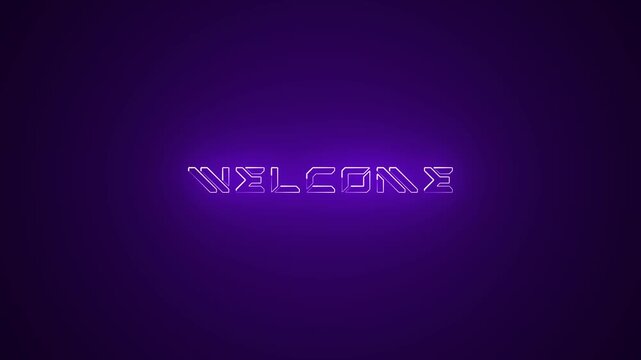 Welcome Intro Neon Animation Background Overlay