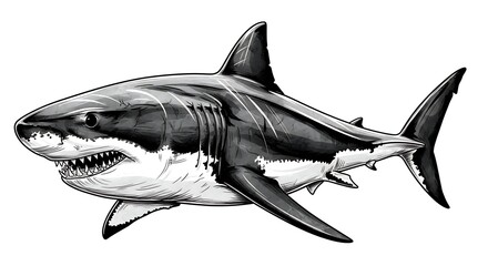 Great White Shark Illustration