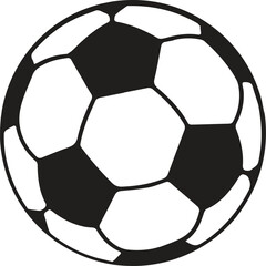 Obraz premium Classic soccer ball icon vector for sport competition athletic activity football tournament and recreational exercise equipment