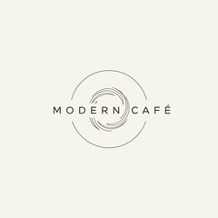 Obraz premium Modern Cafe Logo Design Template.