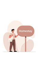 Traveler Finds Homestay Accommodation Opportunity Welcoming Guests