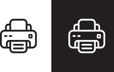 Printer in black and white document paper office