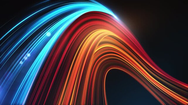 Abstract light streams representing speed and energy