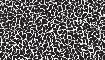 Obraz premium Abstract black and white swirling organic pattern background