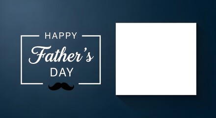 Happy father's day greeting card with mustache design