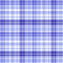 Indigo Blue and White Plaid Seamless Repeat