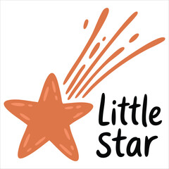 Fototapeta premium Vector Illustration of a Cute Star for Kids Poster and Nursery Decor