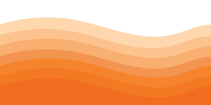 Modern abstract background with a smooth, wavy orange border at the bottom. Simple, footer with translucent layers, making it perfect for corporate presentations, brochures, or banners