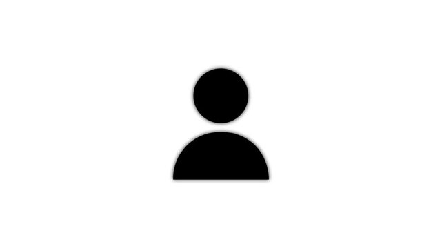 Group of one people icon isolated animation .Community icon,Business and team work icon animation . group people animated on transparent background.