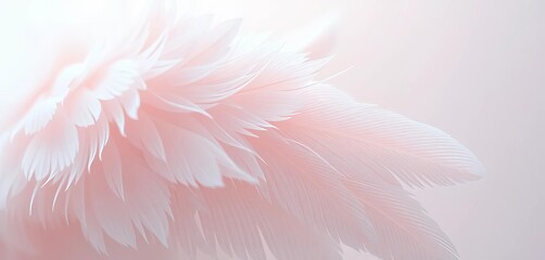 Delicate, translucent, small angel wings, feather details, pastel colors,  cute,  white