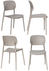 Fototapeta premium Real modern chair photographed in studio and isolated with transparent background. High-quality furniture product photography in PNG format, perfect for interior design projects