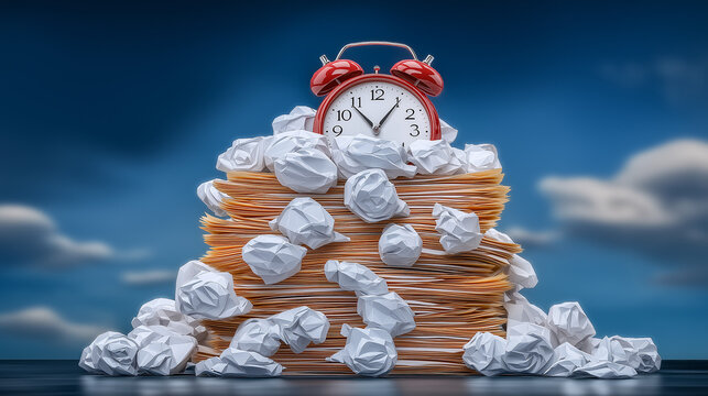 Time flies fast, work steals your time surreal concept, social poster to promote self-awareness, know how much your time is worth