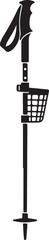 Hiking pole with basket and grip for outdoor activities and trekking adventures