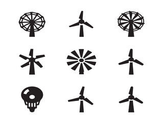 Wind Turbine Silhouette Renewable Energy Collection © Safowan
