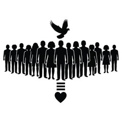 Collection of Women Head Profiles with Various Hairstyles Buns and Ponytails Silhouettes
