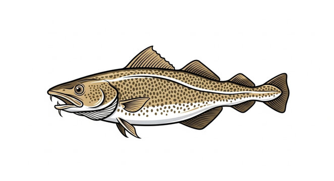 Detailed Illustration of Trout Fish.