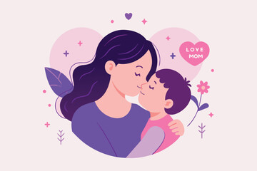 Elegant Purple Mothers Day Love Poster