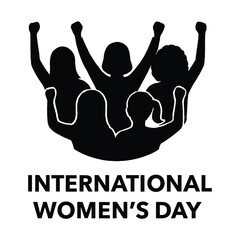 &nbsp;International Women's Day Celebration Illustration with Diverse Women Raising Fists
