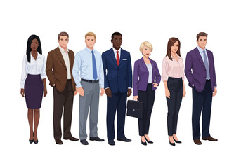 Obraz premium Diverse group of business professionals standing together