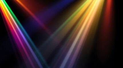 Obraz premium ibrant Rainbow Light Spectrum on Dark Abstract Background