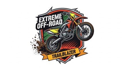 Fototapeta premium Dirt Bike Extreme Off Road Logo.