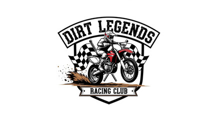 Obraz premium Dirt Bike Racing Club Logo Design.