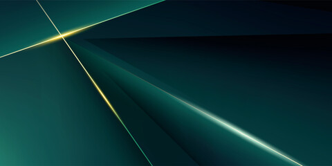 Abstract Green Light Background. Polygonal Elegance and Frame Background Designs