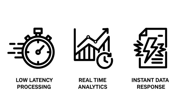 High Performance Computing Icons for Low Latency Processing Real Time Analytics and Instant Data Response