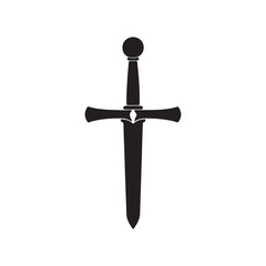 Sword icon silhouette vector illustration