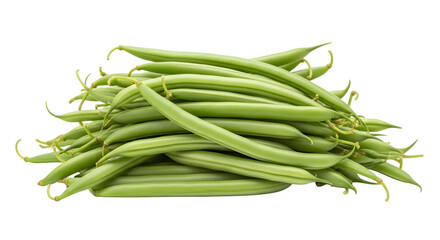 Fototapeta premium Fresh Green Beans Bunch on Black Background for Healthy Eating