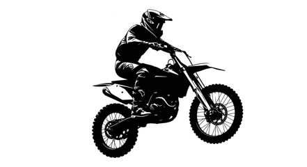 Dirt Bike Rider in Action.