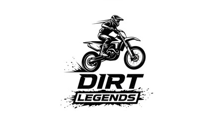 Dirt Bike Rider Illustration Design.