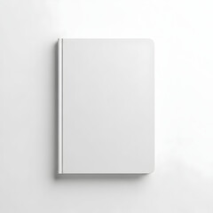 Fototapeta premium Closed white book on white background