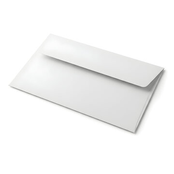 White envelope on white background