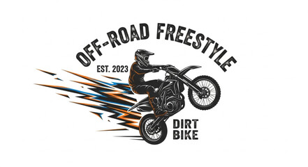 Fototapeta premium Dirt Bike Rider Off Road Freestyle.