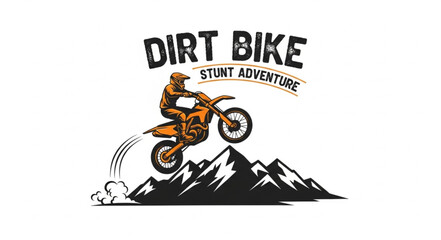 Dirt Bike Rider Stunt Mountain. © Diajeng Anita
