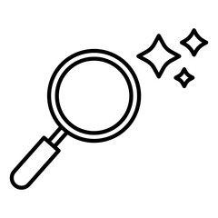 Magnifying glass ai generator icon