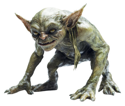 Creature stands on all fours in a clear space with a transparent background