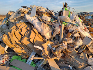 Construction debris at the dump