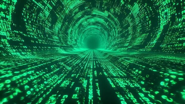 Digital tunnel with binary code