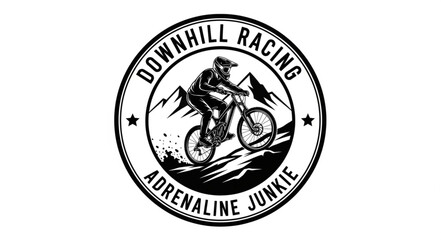 Downhill Mountain Biking Logo Design. © Andik