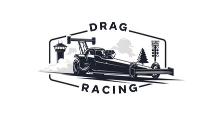 Drag Racing Car Logo Design. © Rio