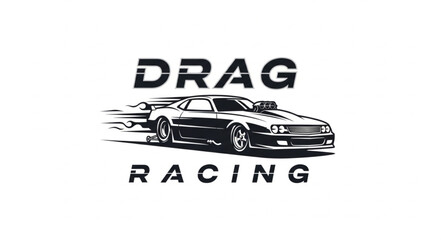 Drag Racing Car Logo Design. © Rio