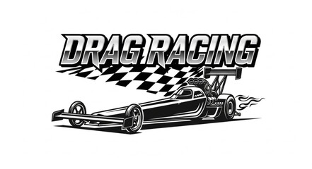 Drag Racing Car Racing Vehicle. © Rio