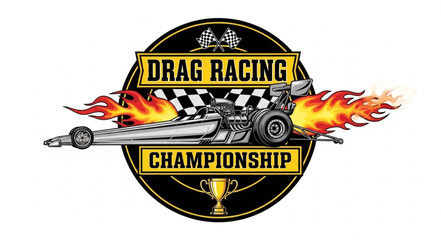 Drag Racing Championship Logo Design. © Rio