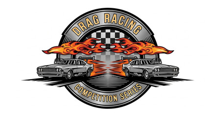 Drag Racing Championship Logo Design. © Rio